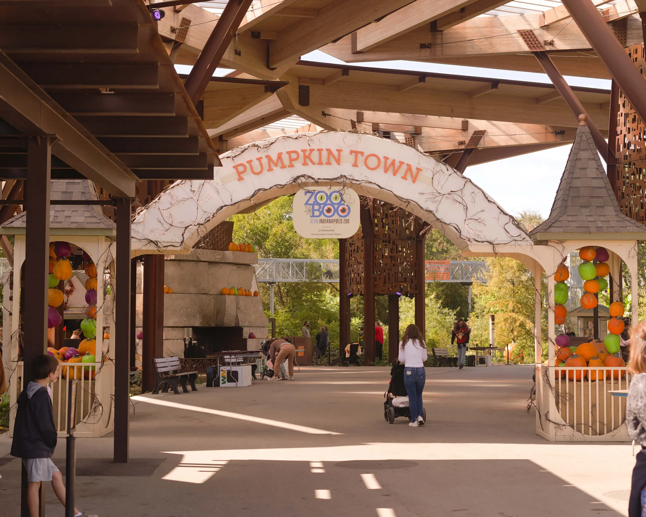 pumpkin town arch in bicentennial pavilion