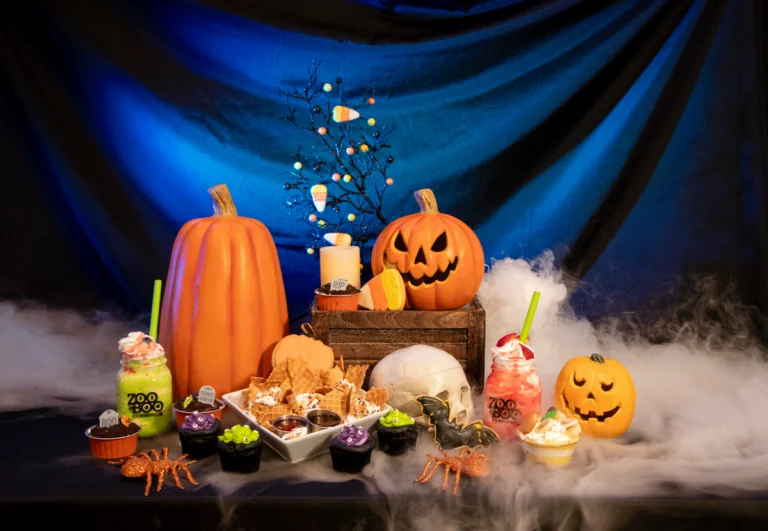 zooboo treats on a decorated halloween table