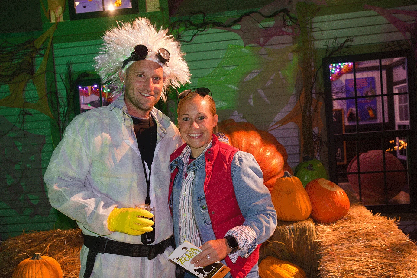 Couple on date to ZooBoo dressed as back to the future characters